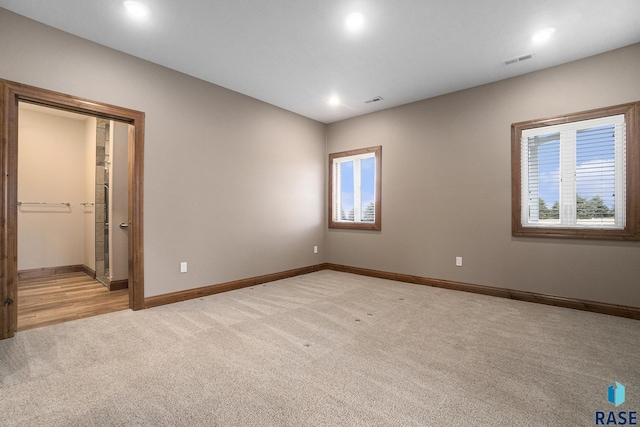 view of carpeted empty room