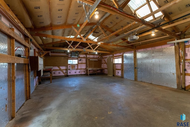 interior space with vaulted ceiling