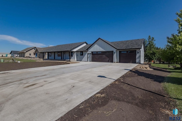 view of front of home featuring a garage