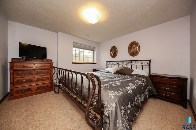 bedroom featuring a textured ceiling