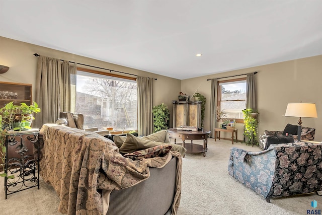 view of carpeted living room