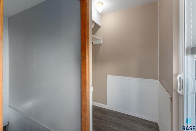 interior space featuring dark hardwood / wood-style flooring