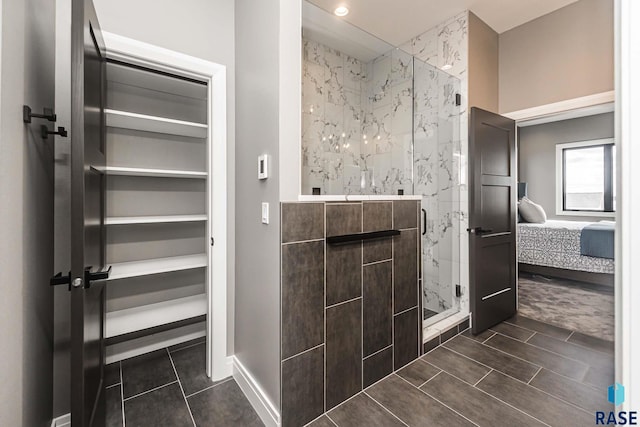 bathroom with an enclosed shower