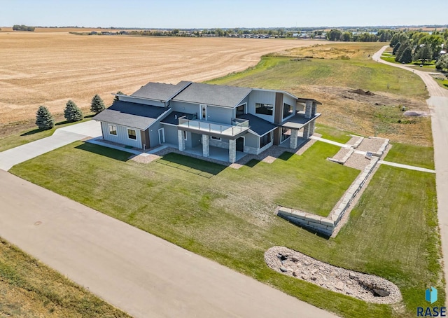 aerial view featuring a rural view