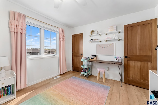 interior space featuring light wood-type flooring