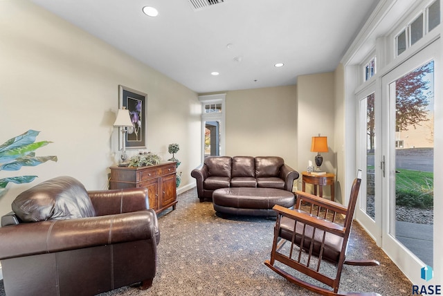 view of carpeted living room