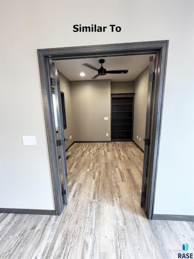 hallway featuring light hardwood / wood-style floors