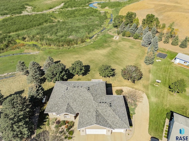 aerial view featuring a rural view