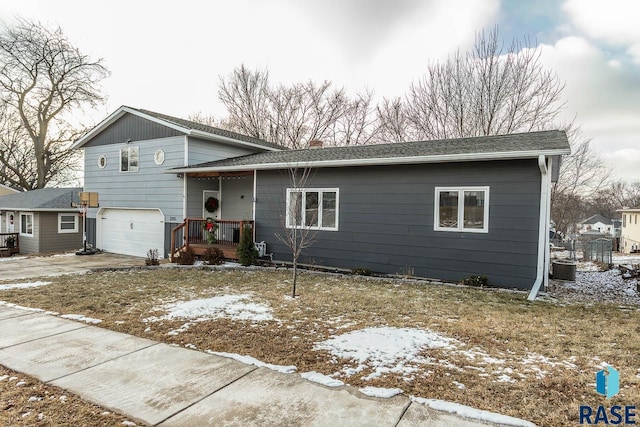 tri-level home with a garage