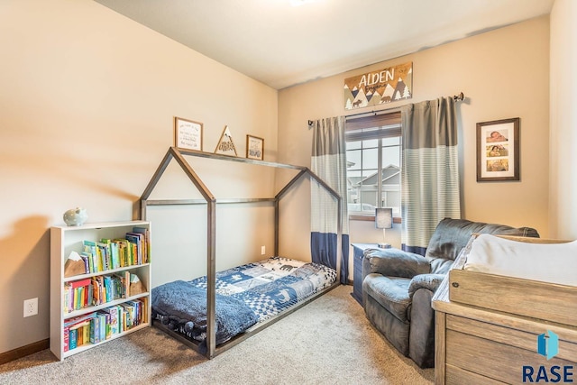 bedroom with carpet flooring