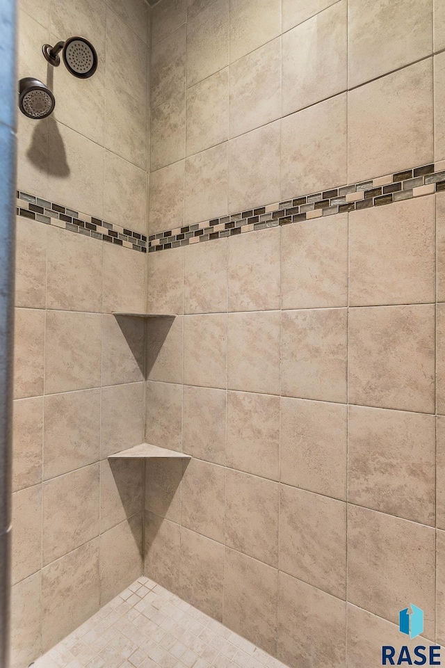 room details featuring tiled shower