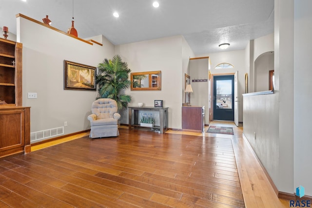 entrance foyer with hardwood / wood-style flooring