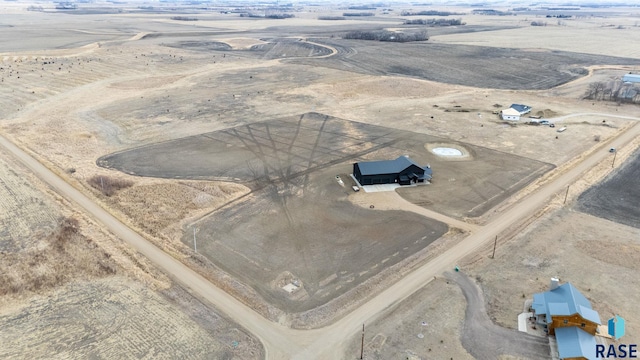 bird's eye view with a rural view