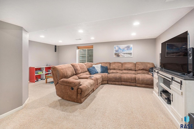 view of carpeted living room