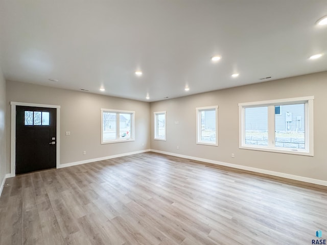 interior space featuring light hardwood / wood-style floors