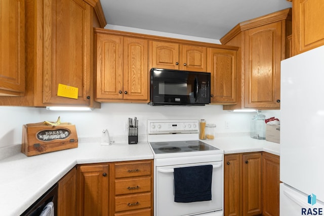 kitchen featuring white appliances