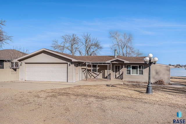 ranch-style house with a garage