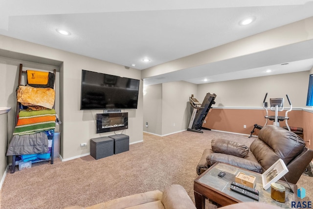 view of carpeted living room