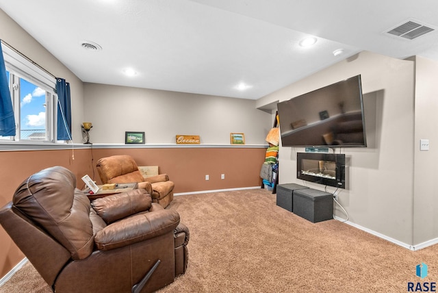 view of carpeted living room