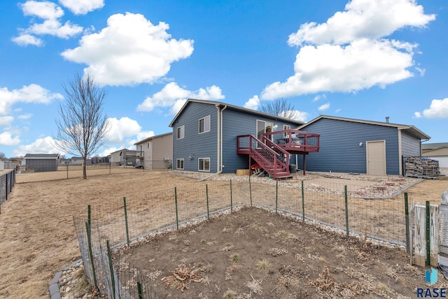 exterior space with a deck