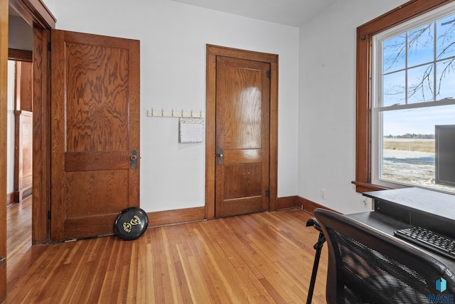 interior space featuring light hardwood / wood-style floors