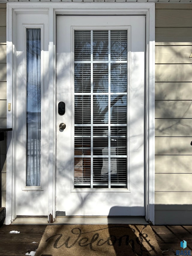 view of doorway to property