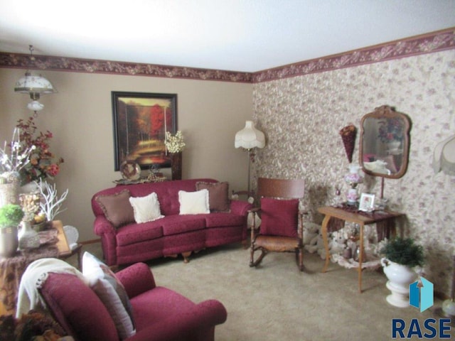 view of carpeted living room