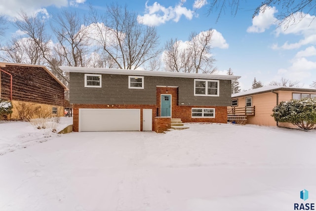 split foyer home with a garage