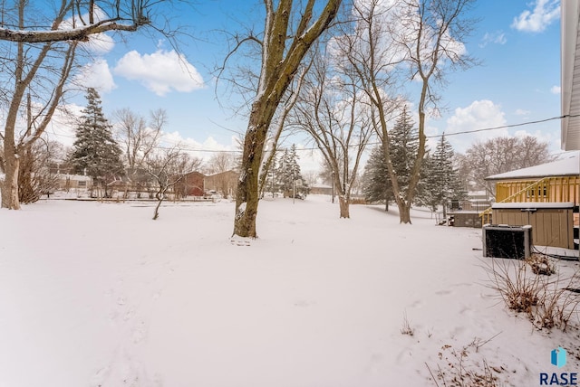 view of snowy yard