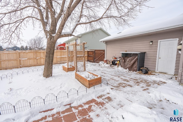 view of snowy yard