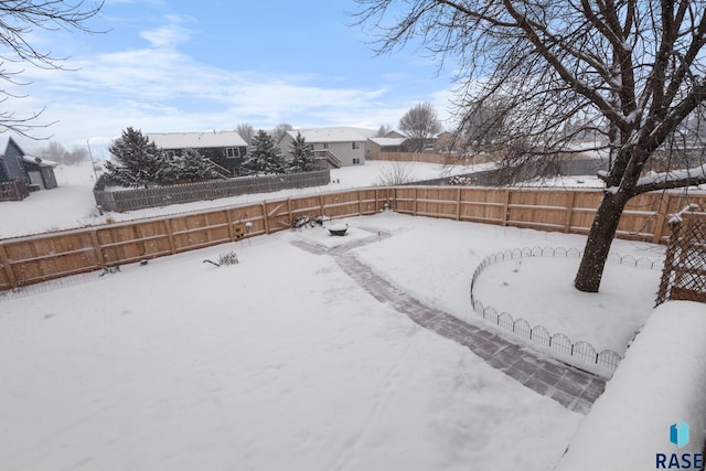 view of snowy yard