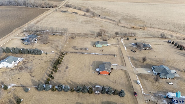 bird's eye view featuring a rural view