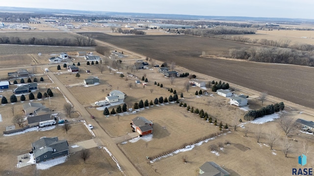 drone / aerial view with a rural view