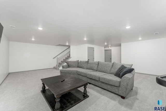 view of carpeted living room