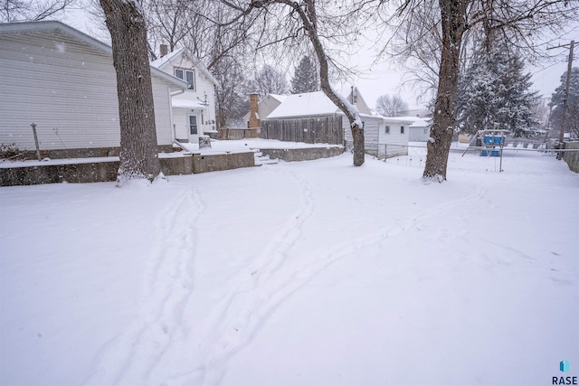 view of snowy yard