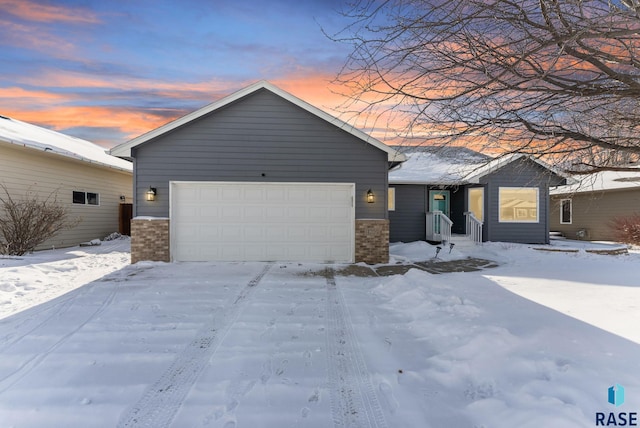 ranch-style house with a garage