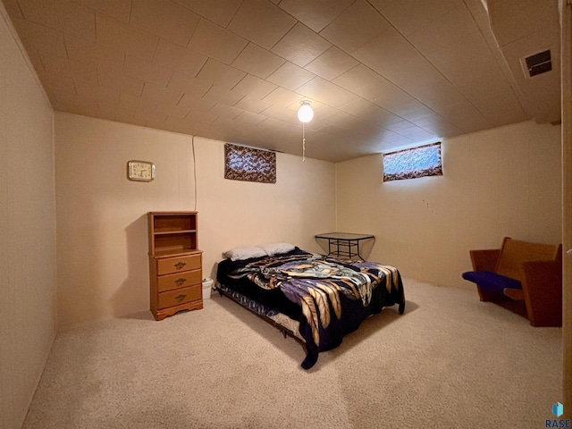 bedroom with carpet