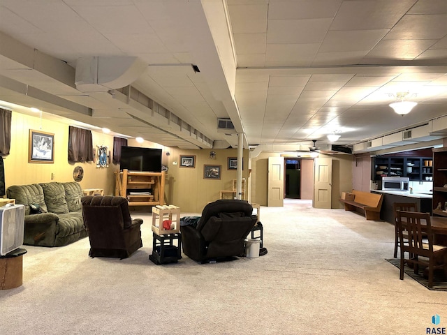 view of carpeted living room