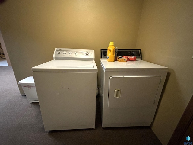 washroom with independent washer and dryer