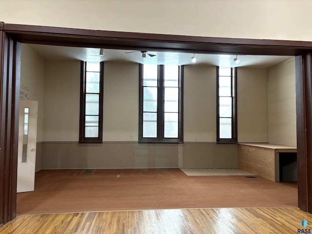 empty room featuring light wood-type flooring