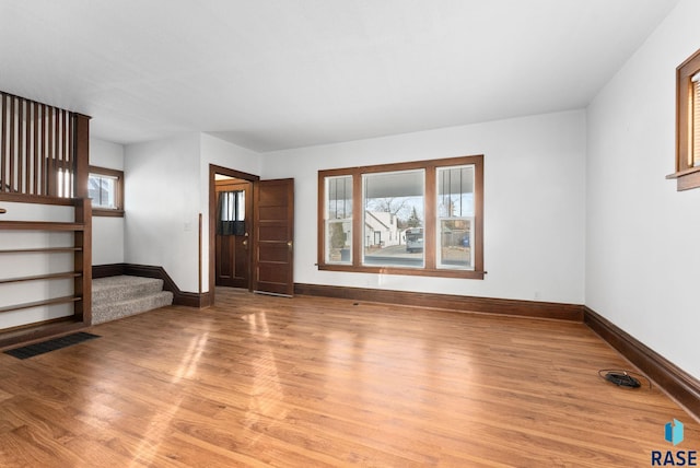 foyer entrance featuring light hardwood / wood-style floors