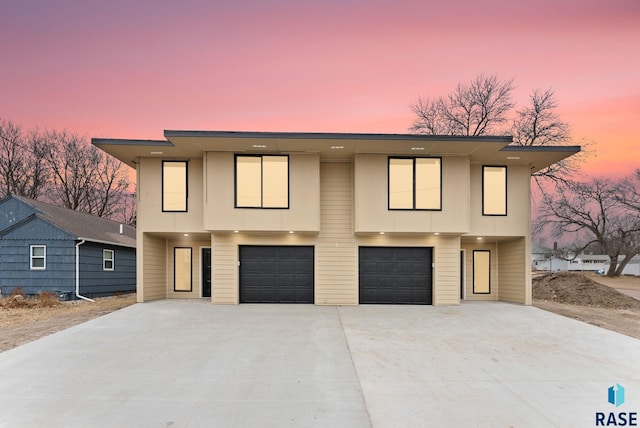 contemporary house with a garage