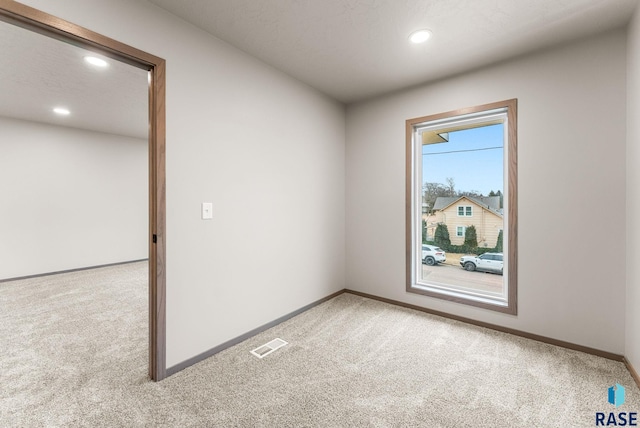 view of carpeted empty room