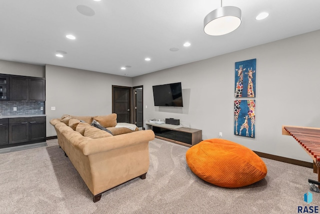 view of carpeted living room