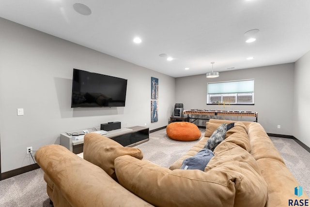 view of carpeted living room