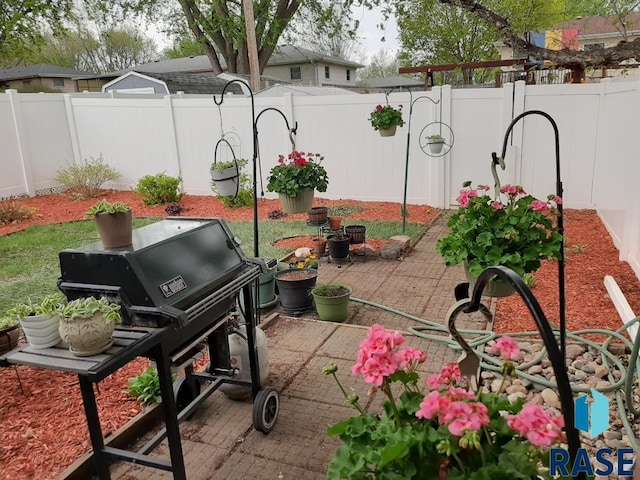 view of patio / terrace featuring area for grilling