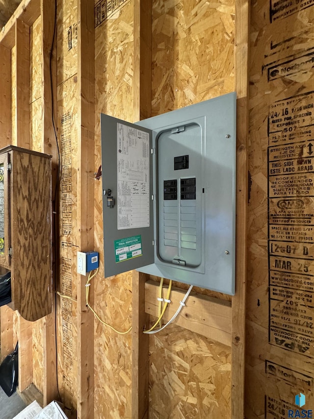 utility room with electric panel