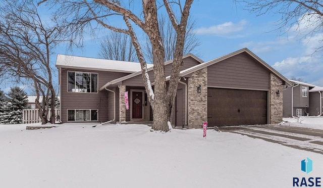 view of front of home featuring a garage