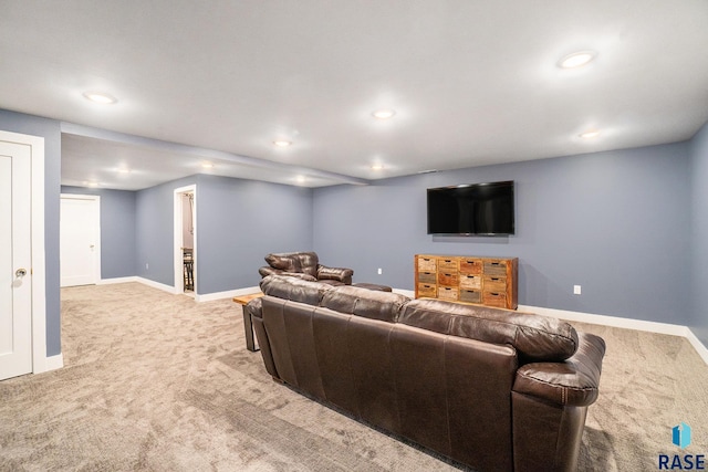 view of carpeted living room