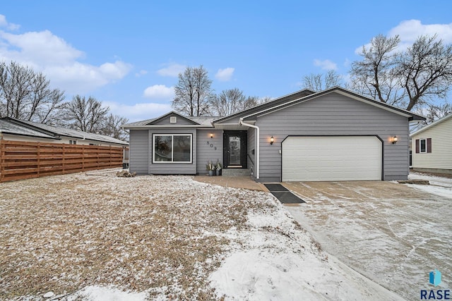 ranch-style house with a garage